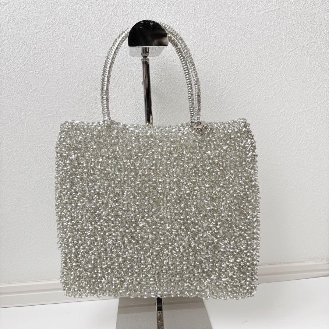 美品　アンテプリマ　スタンダード　スクエア　ミディアム　シルバー　チェーン付き