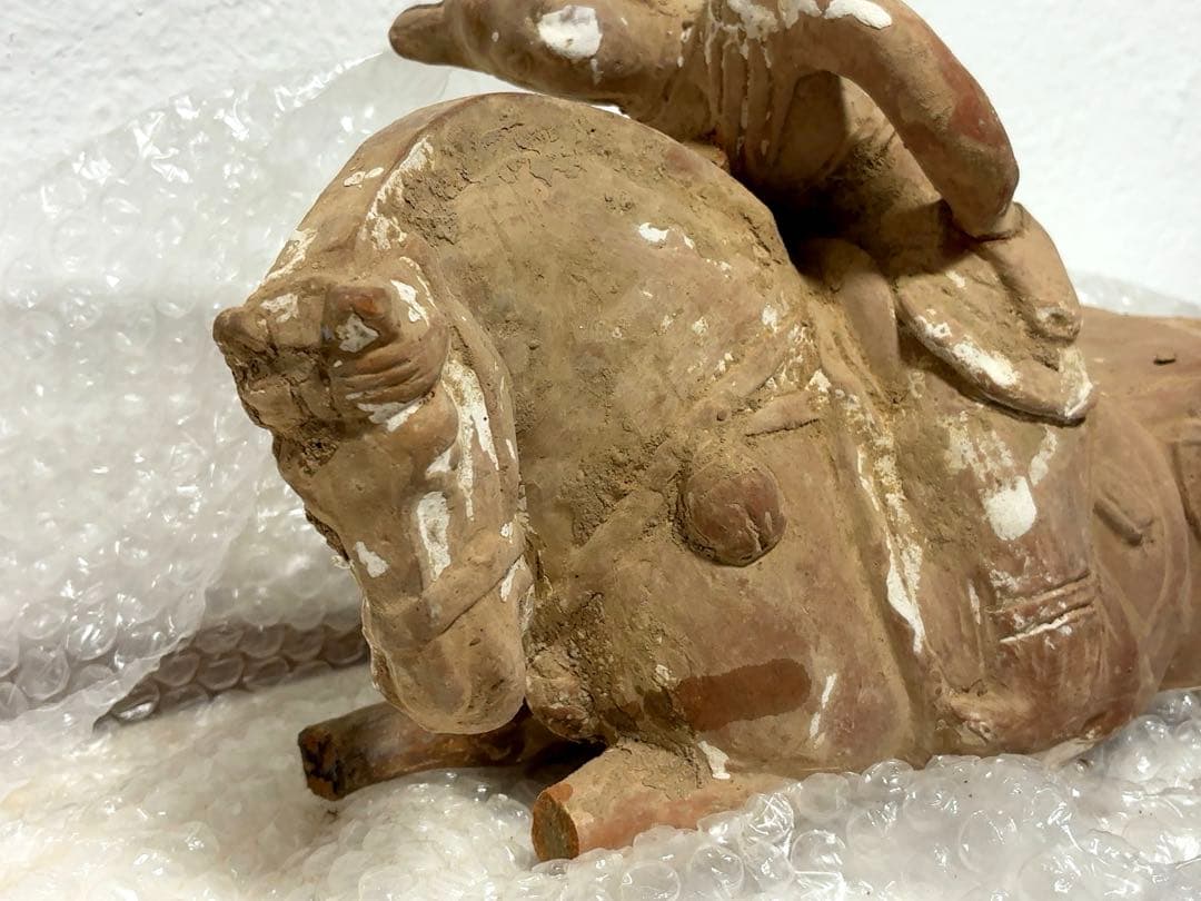 17世紀　李氏朝鮮　馬上の天女　儒教　仏像　骨董　アンティーク　発掘品　像　彫刻