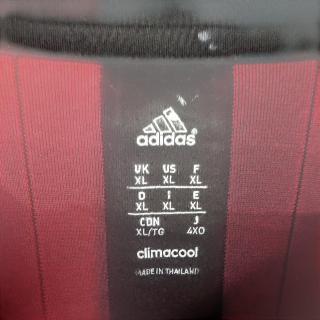 ACミラン adidas 長袖　UCLユニフォーム　4XO赤黒