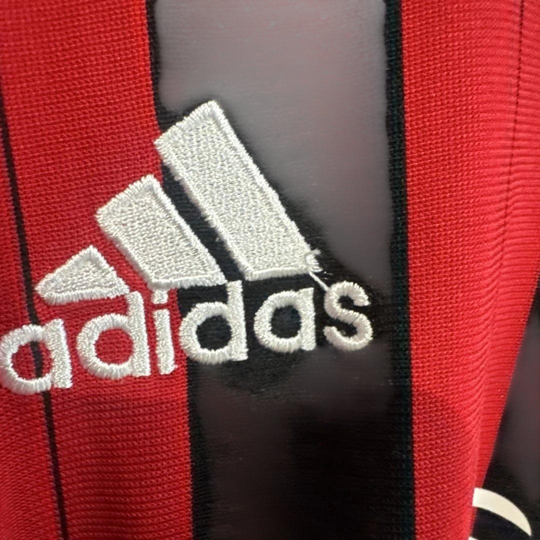 ACミラン adidas 長袖　UCLユニフォーム　4XO赤黒