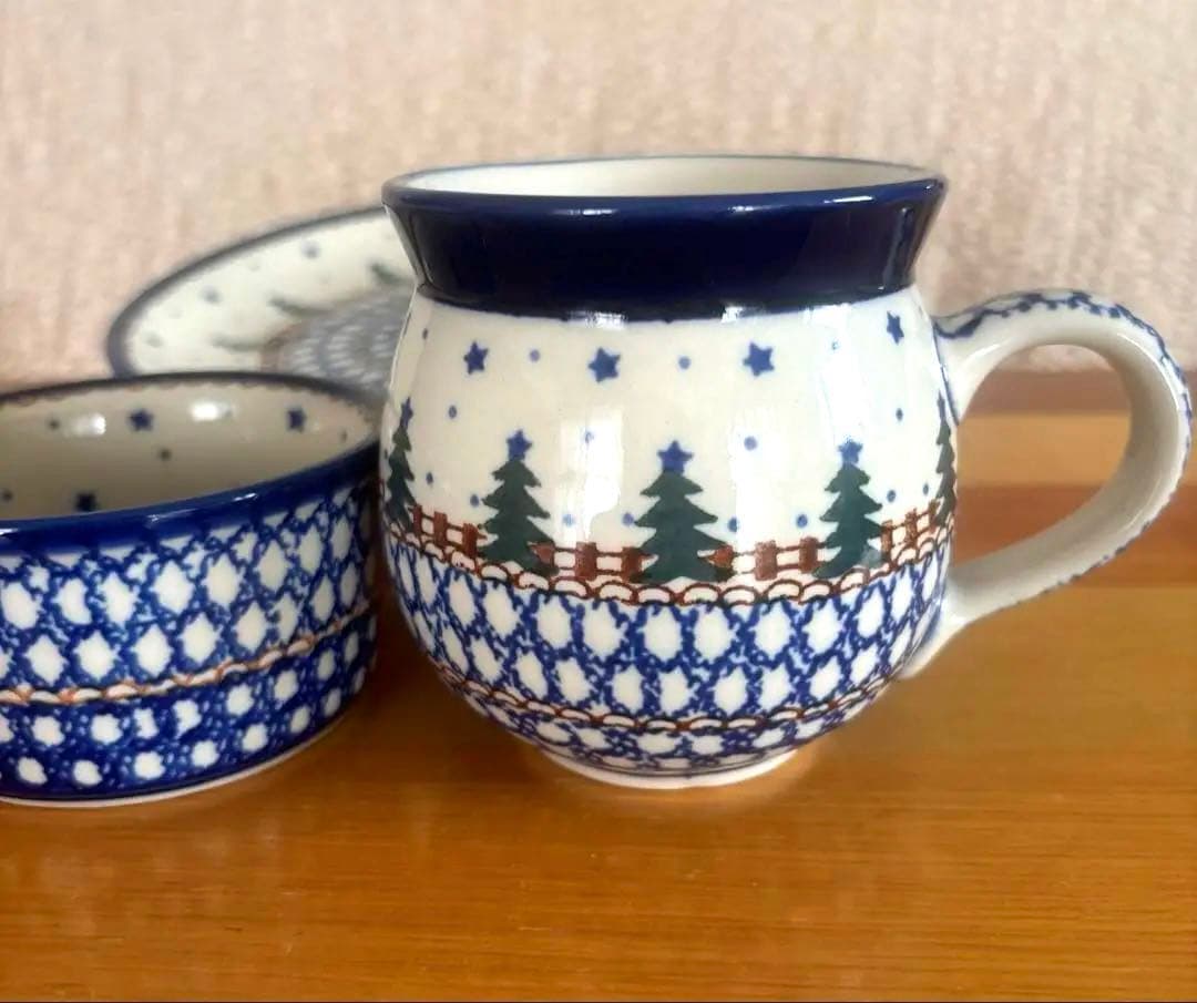 【専用ページ】ポーリッシュポタリー ＊ポーランド食器 3点＊クリスマス もみの木
