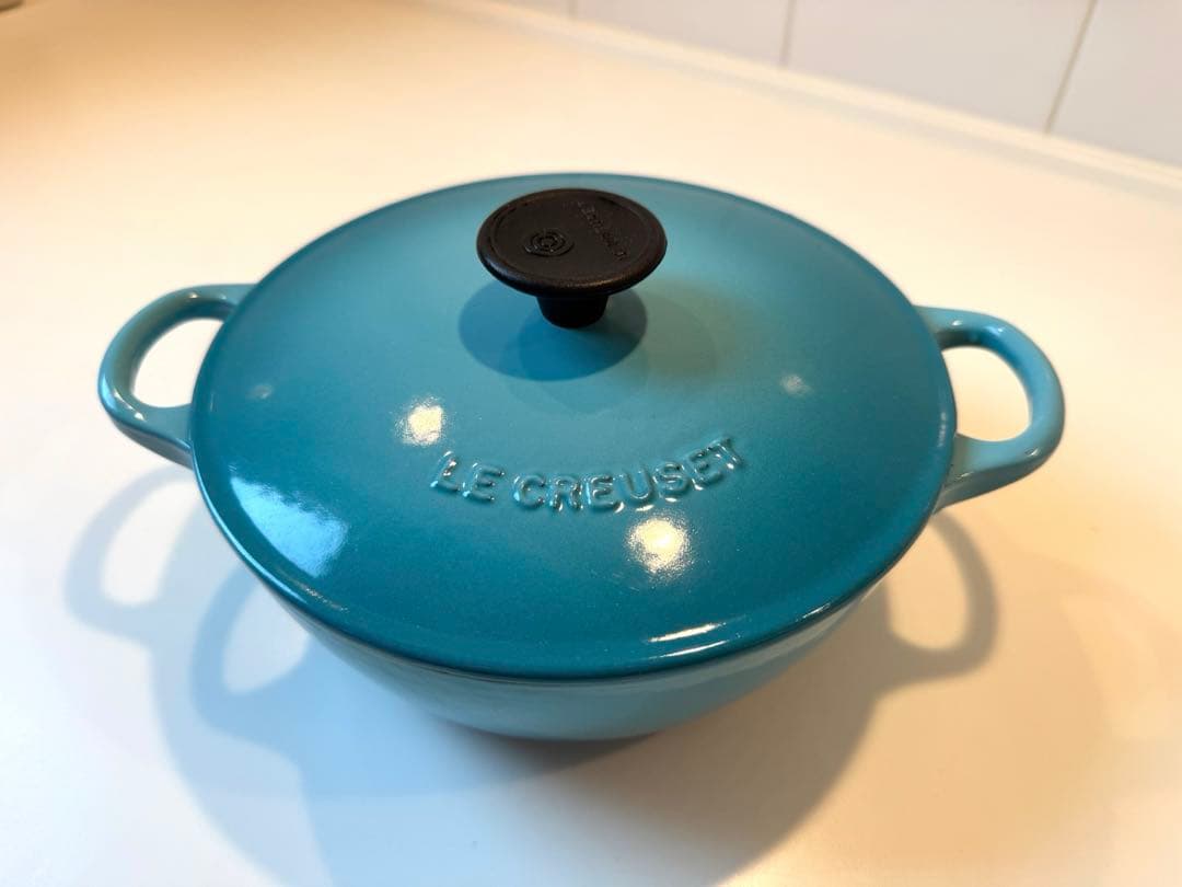ル・クルーゼ マルミット18cmの両手鍋(ブルー)