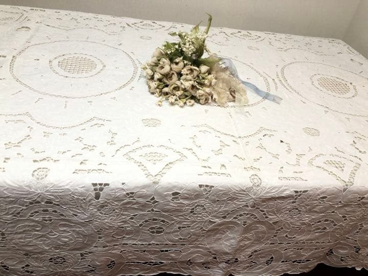 英國アンティーク　レース　刺繍　ローラアシュレイ