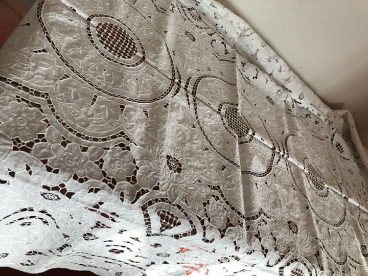 英國アンティーク　レース　刺繍　ローラアシュレイ