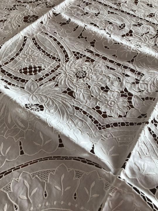 英國アンティーク　レース　刺繍　ローラアシュレイ