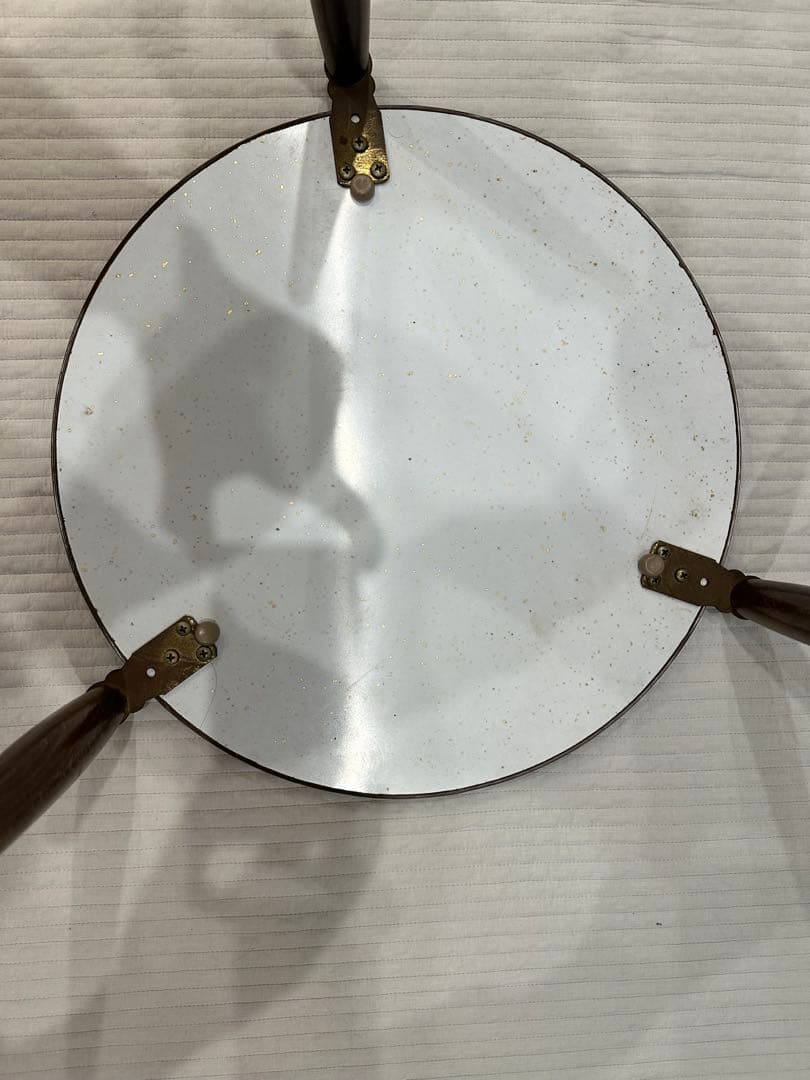 【最終値下】ミッドセンチュリー60s ダークブラウン円形ミニテーブル