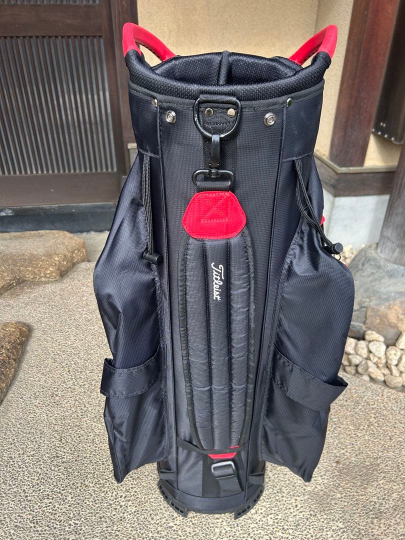 Titleist ゴルフバッグ ブラック/レッド　14分割