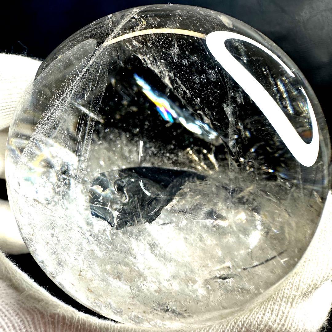 爆レア❗️ヒマラヤ水晶 丸玉 虹入り 天然石パワーストーン☆パワー浄化A1012