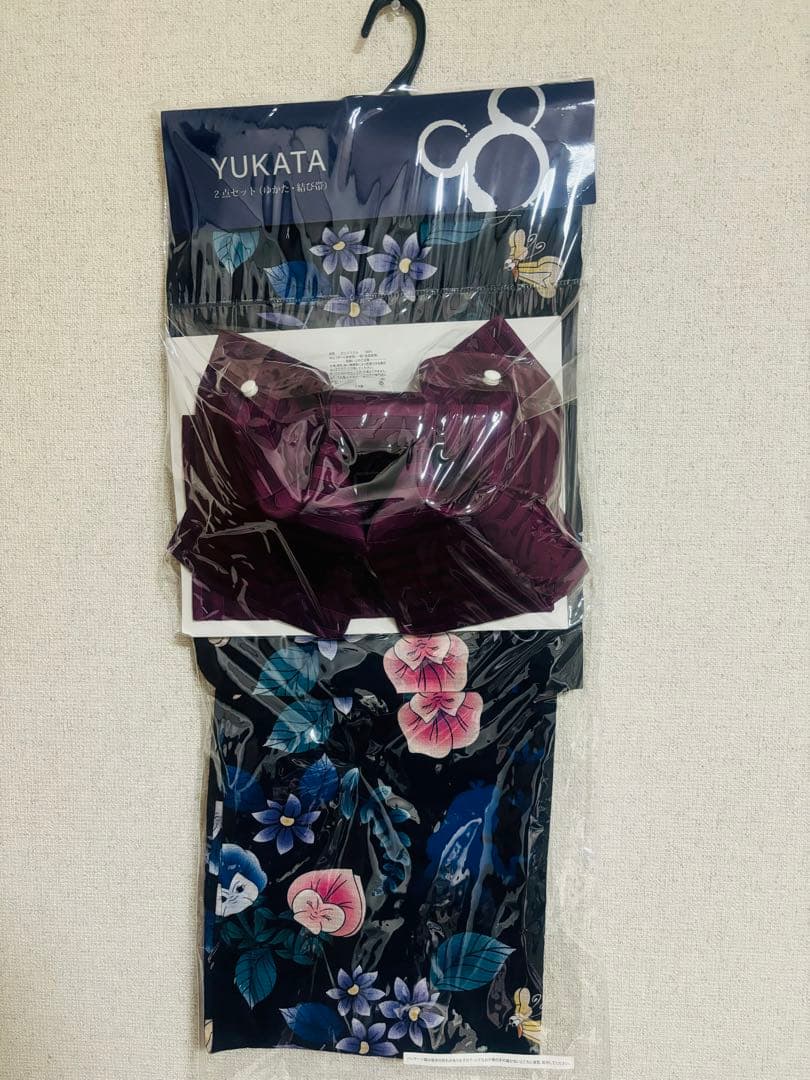 最終値下げ‼︎ ふしぎの国のアリス　浴衣・結び帯　ディズニーストア　2点セット