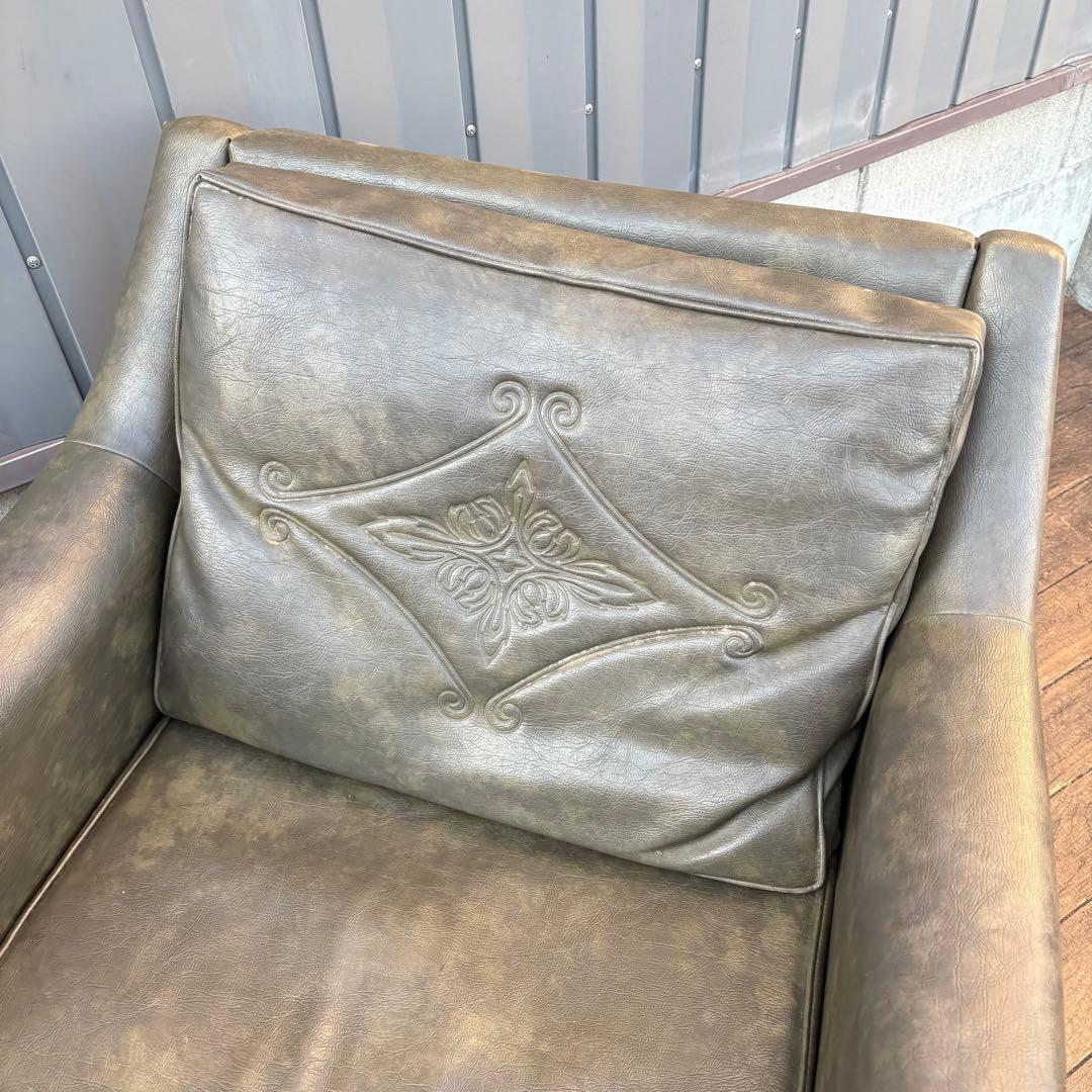 ② 昭和レトロ ヴィンテージ マルニ木工 一人掛けソファ アームチェア ラウンジ