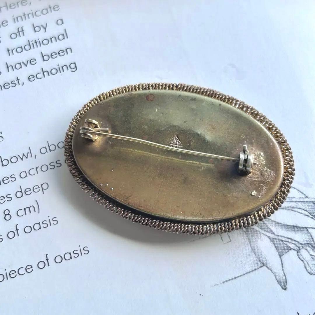 最終価格✤ITALY【大きなマイクロモザイク】美しいヴィンテージブローチ