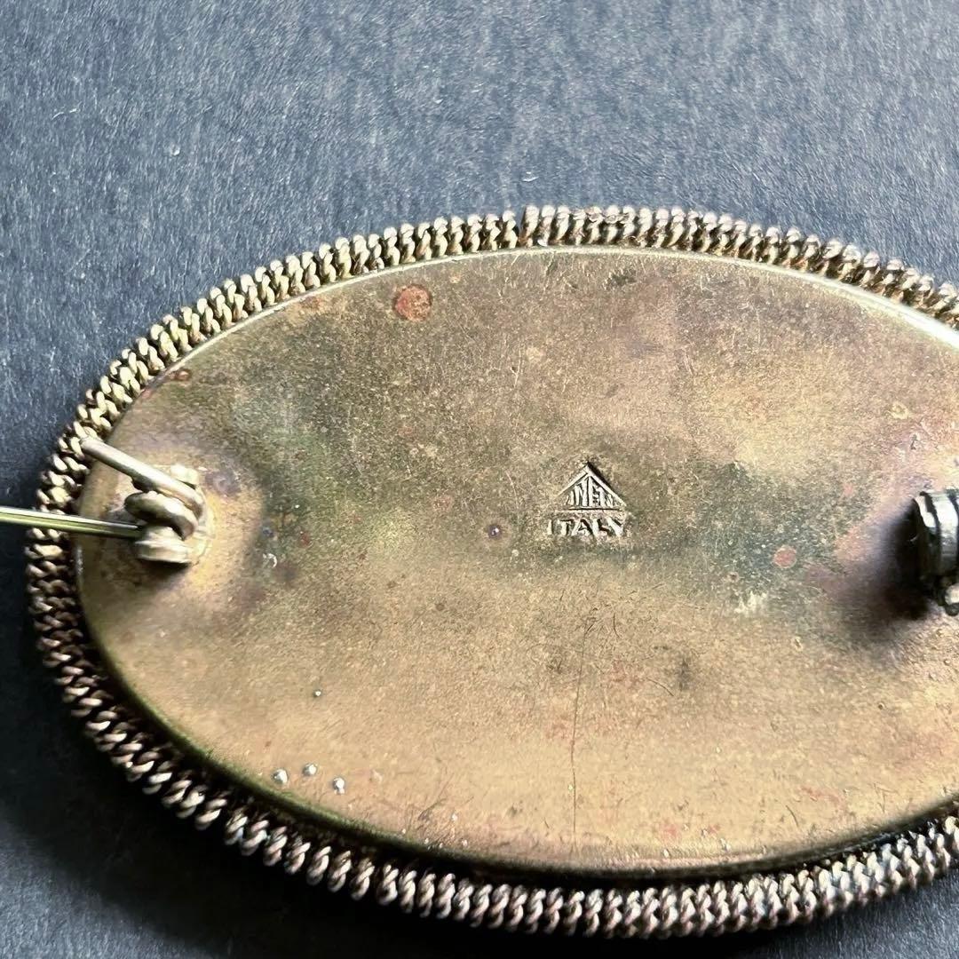 最終価格✤ITALY【大きなマイクロモザイク】美しいヴィンテージブローチ