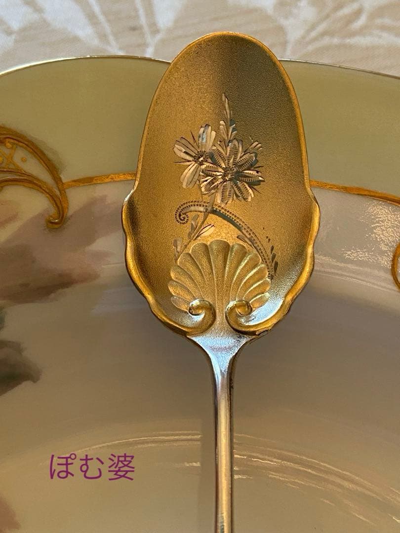 【米国／Gorham】純銀 スターリングシルバー／アイスクリームスプーン ２本