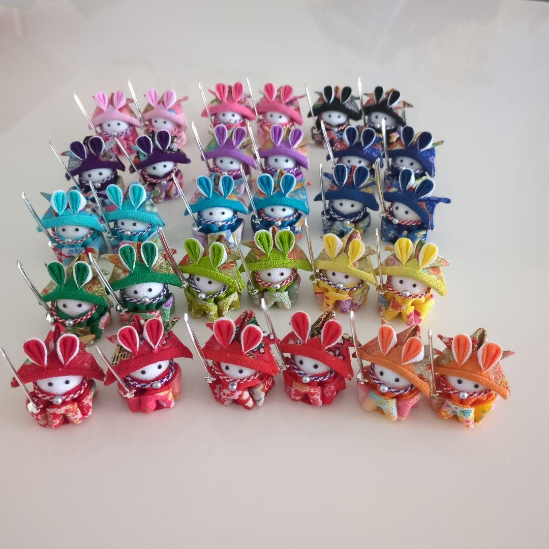 【ちぃちゃん】つまみ細工　兜うさぎさん