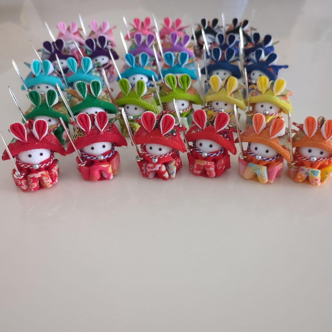 【ちぃちゃん】つまみ細工　兜うさぎさん