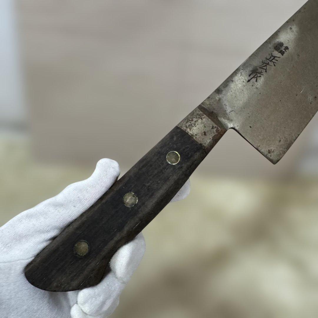 包丁　正広作　大型　牛刀　全長46㎝ 刃渡32㎝