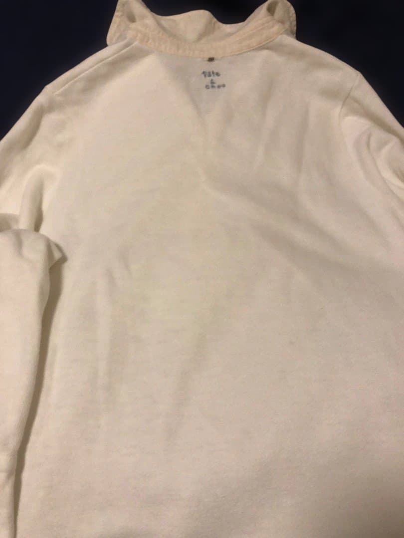 45R pate a chou パトアシュ　裏毛のポロシャツ　白