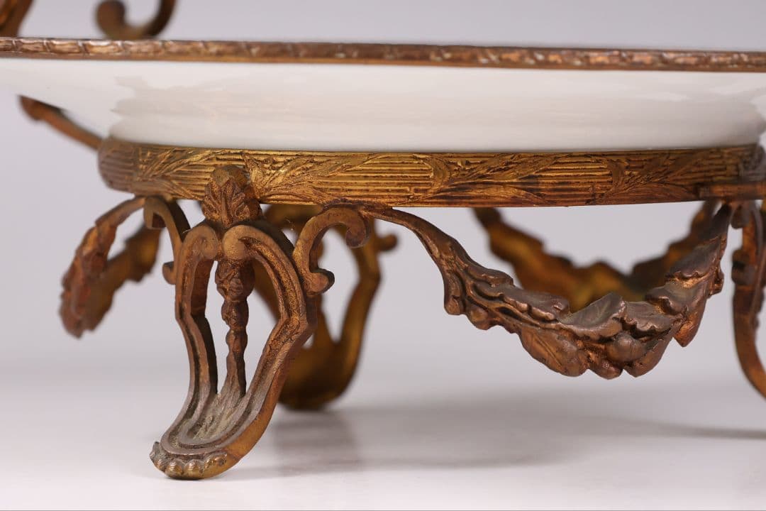 【CM325】セーブル フランス リモージュ コンポティエ 絵皿 人物 陶磁器