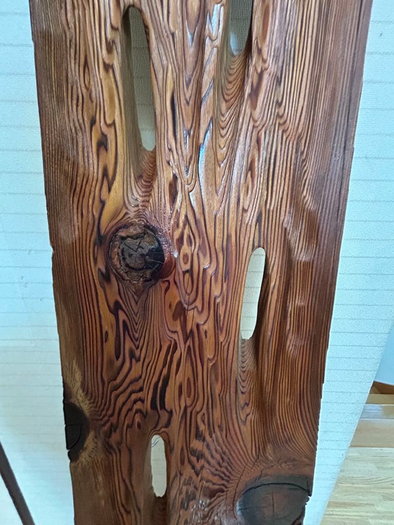 世界自然遺産　屋久島の屋久杉　高級　欄間板　２枚セット