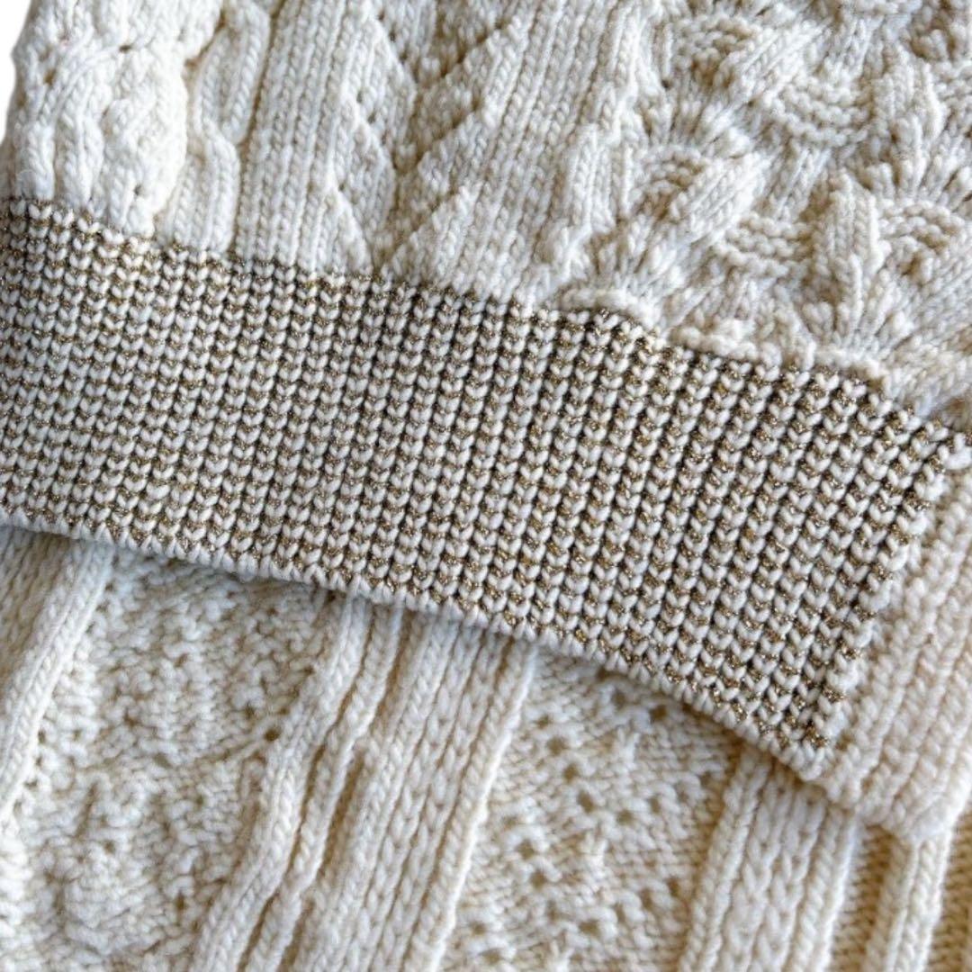 【美品】マメクロゴウチ ケーブル ニット カーディガン オーバーサイズ