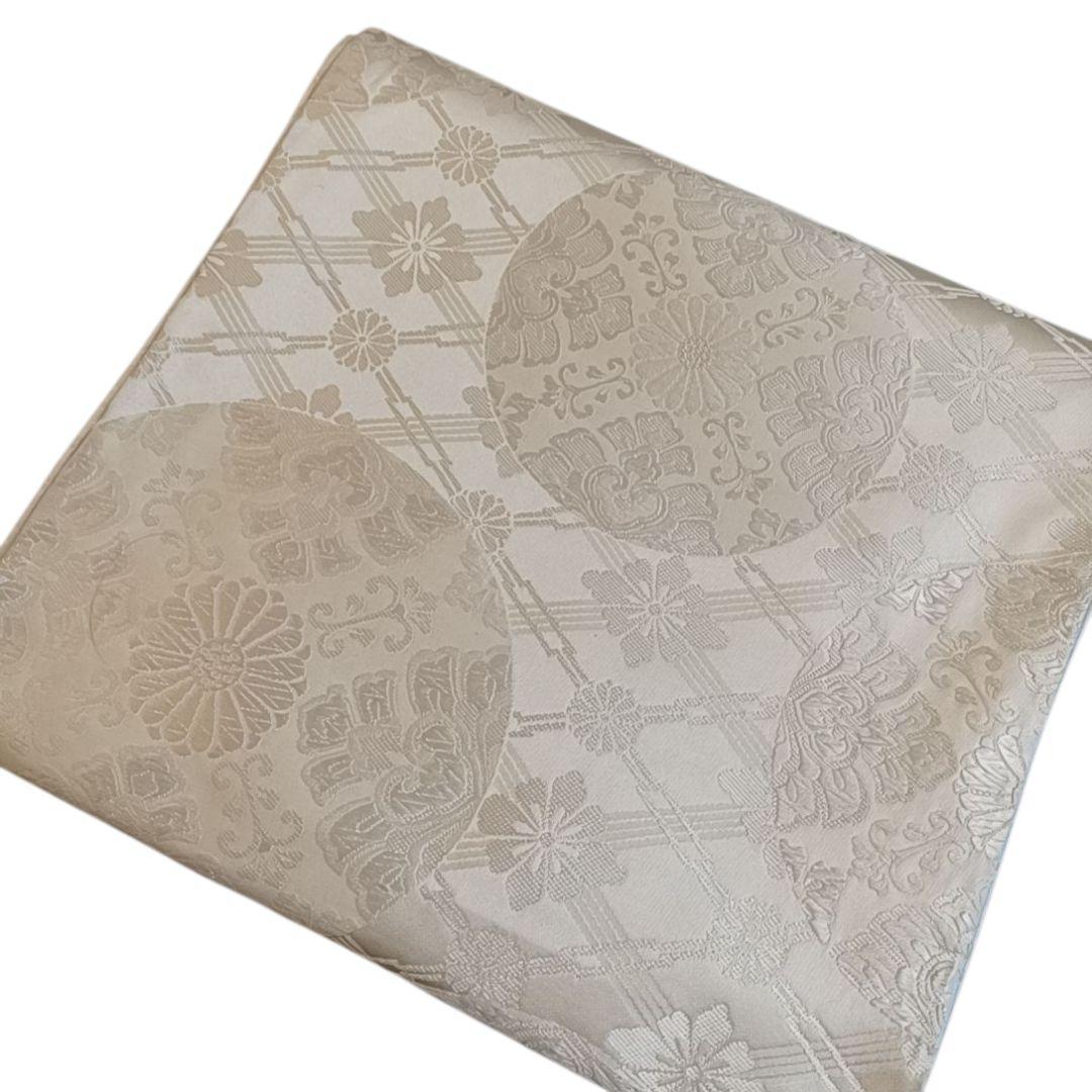 m*i様 LULU12 袋帯 花 花輪 白 オフホワイト 上品 人気