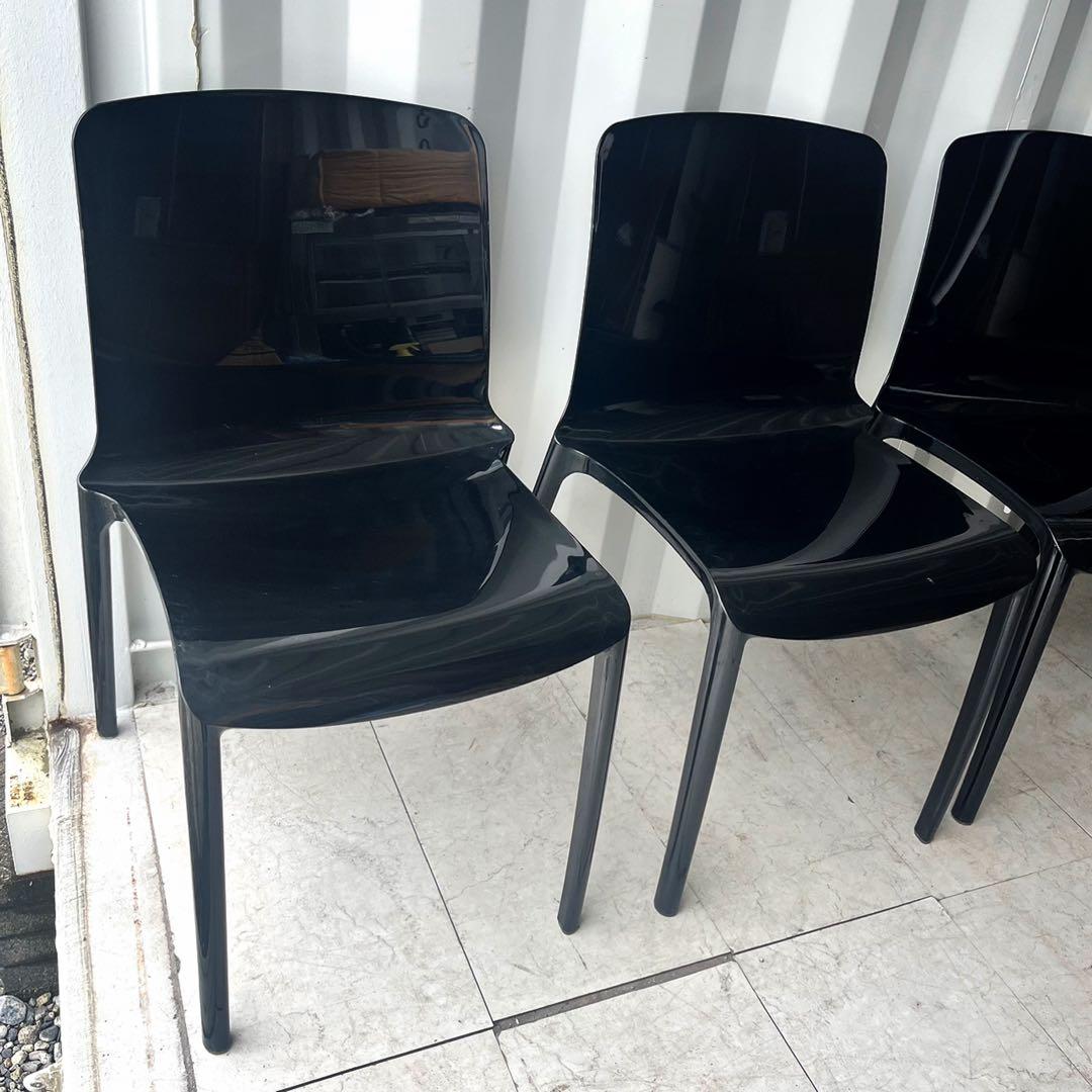 取付無料！カスプリーニ ティファニー イタリア製ブラックダイニングチェア４脚✨
