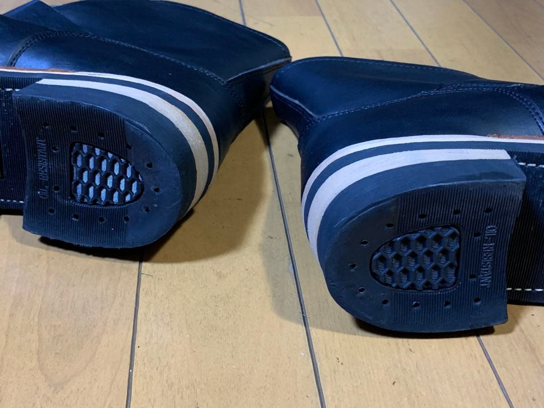 サンタバーバラ ポロ&ラケットクラブ 本革 エンジニアブーツ 黒 us8