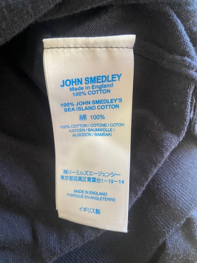 ジョンスメドレーシーアイランドコットンニットポロfinchley ネイビー