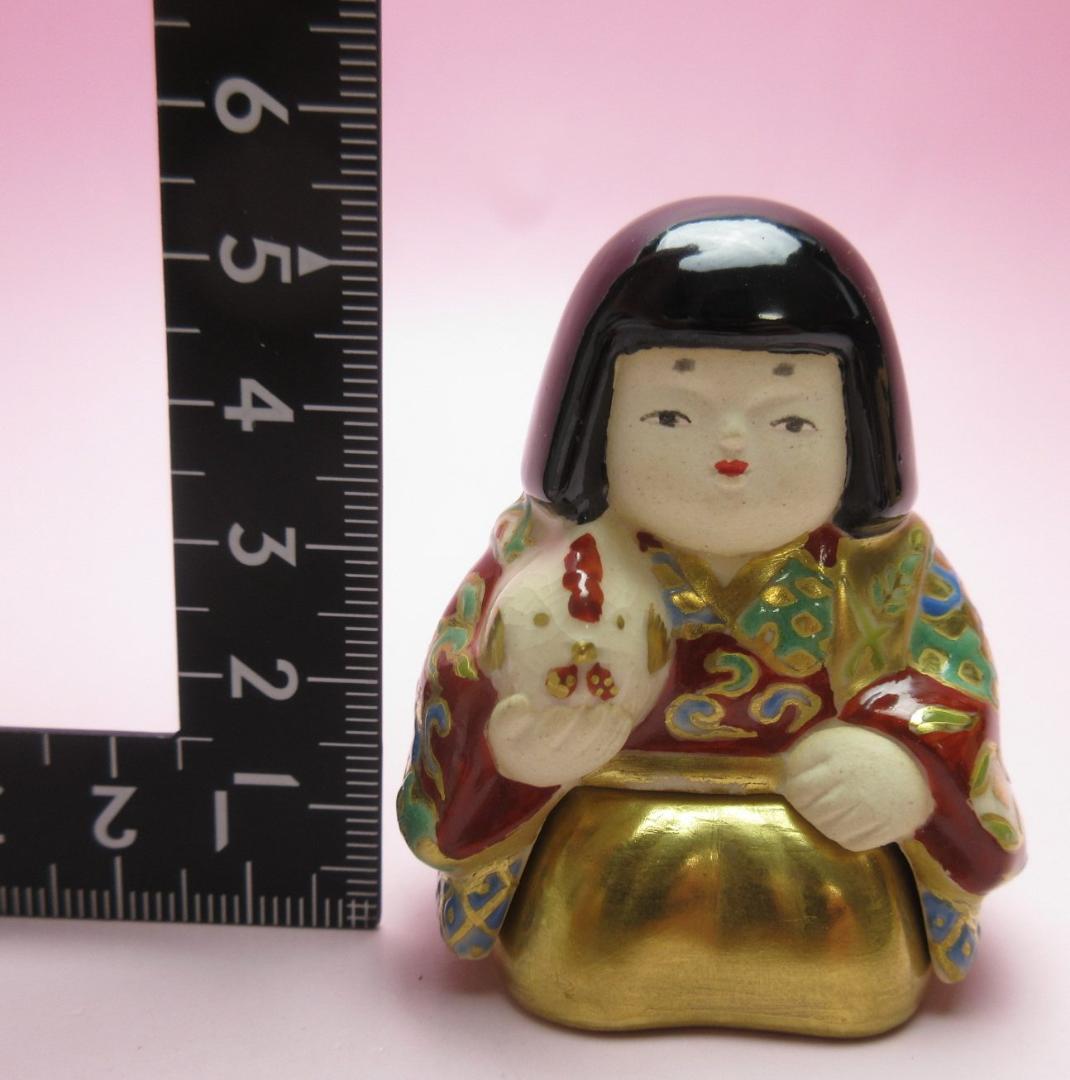 山田東哉 色絵仁清意 癸酉 抱鶏姫 香合 JA70506