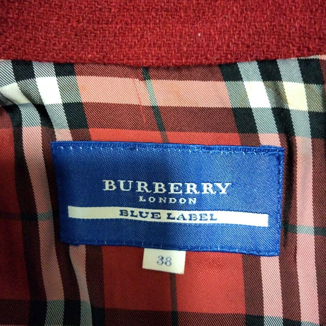 BURBERRY BLUELABEL ライダース風ピーコート ダブルボタン