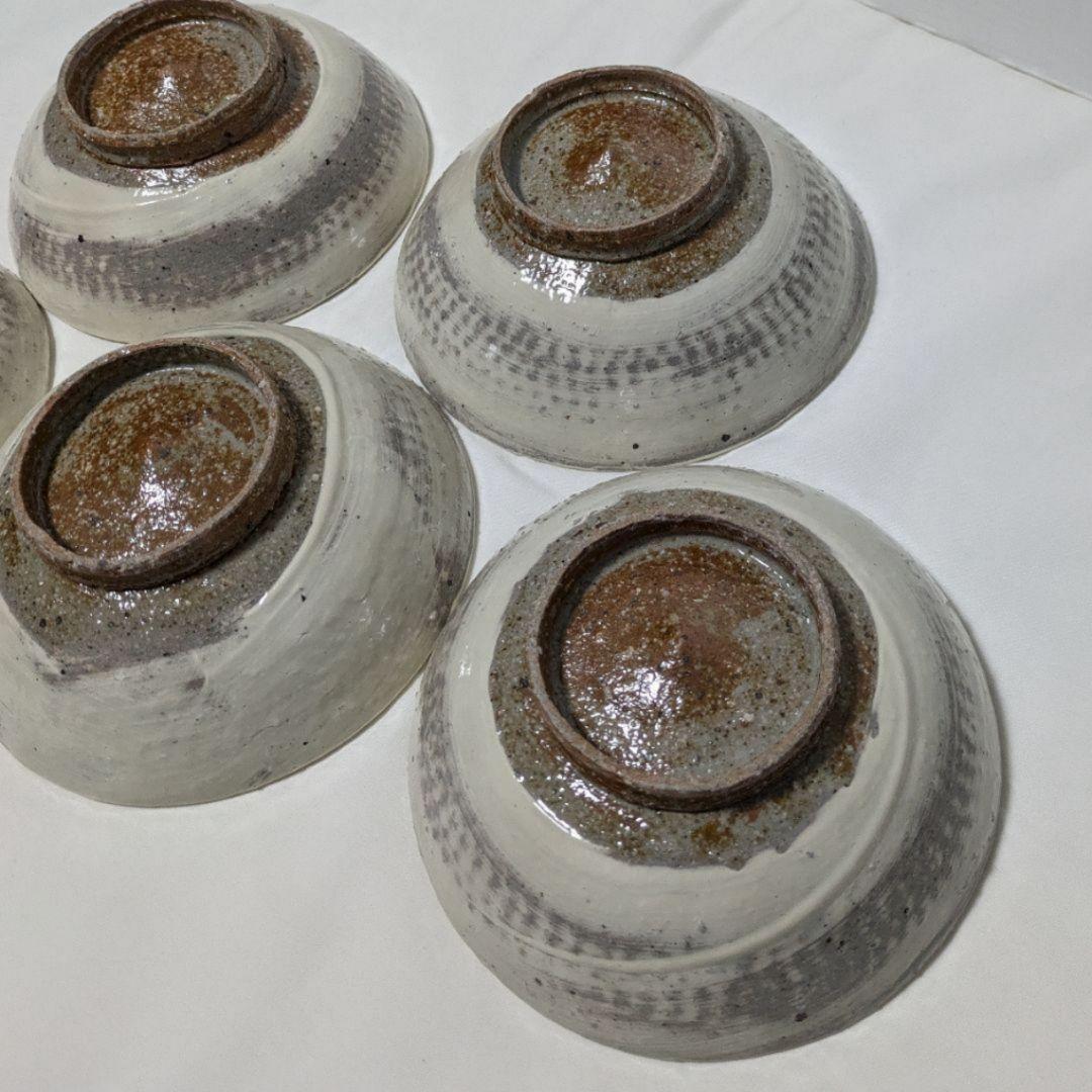 骨董 陶器 中鉢 5個セット 箱有り 花柄 銘々皿