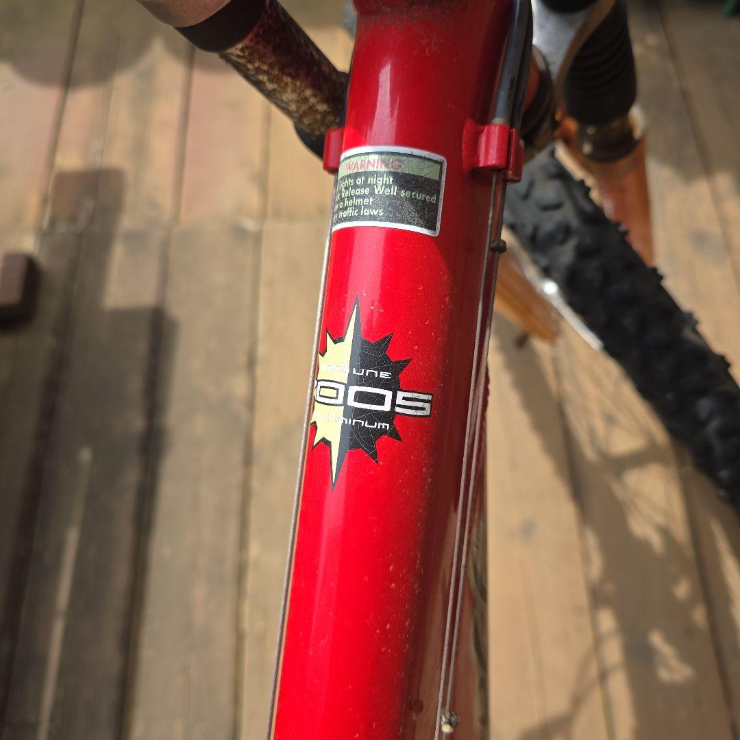 赤いマウンテンバイク