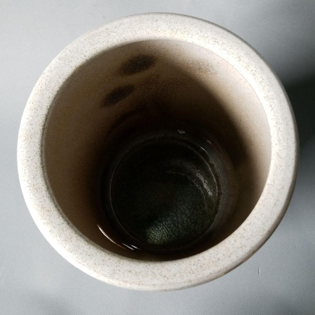 信楽焼傘立て  木透かし 高さ４５cm