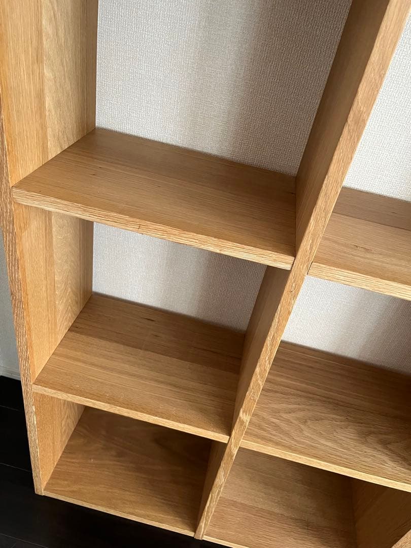 無印良品 スタッキングシェルフ オーク材 3×3 2段引き出し収納セット