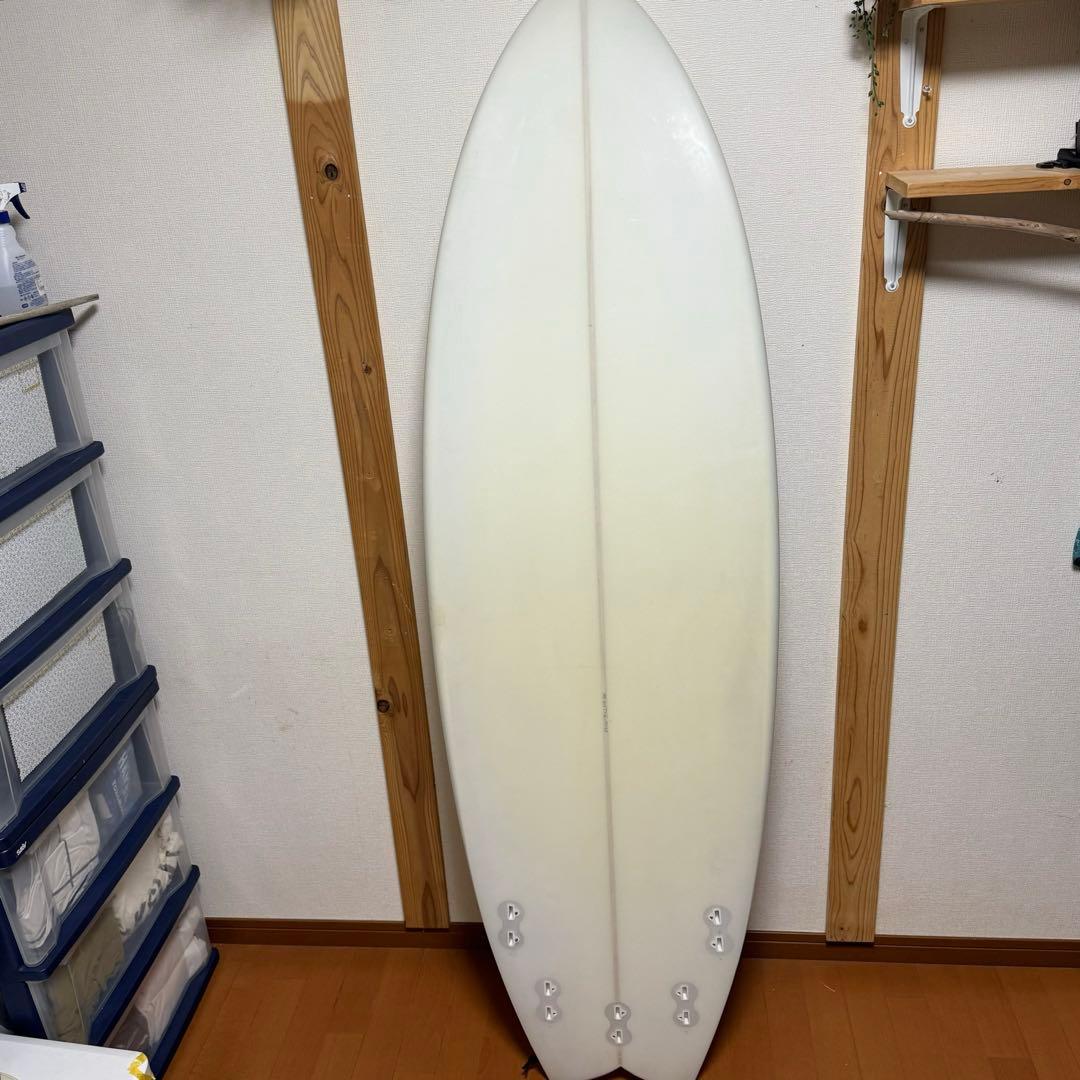 美品　サーフボード　ノーブランド　5フィン　フィッシュ　6.0 38L