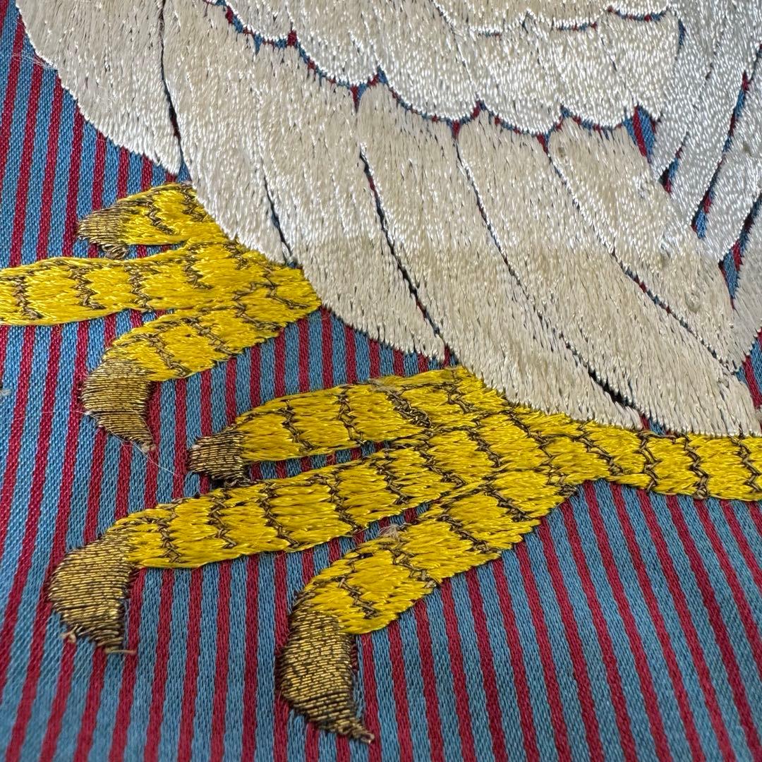 ぬ*ぬ様 アンティーク　刺繍　名古屋帯　刺繍帯　正絹　鶏　ひよこ　花