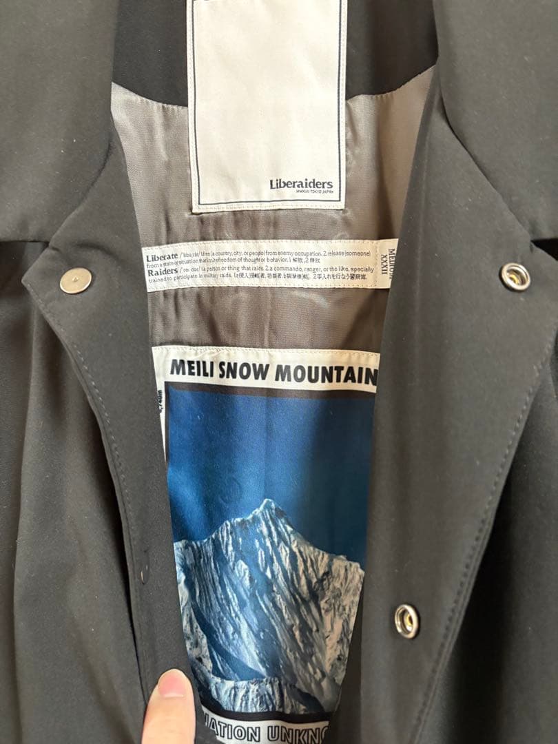 完売　LIBERAIDERS PUFFER COACH JACKET BLACK