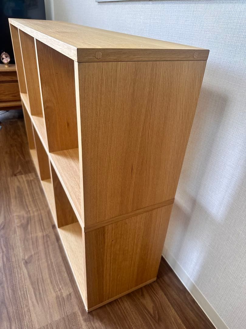 【送料込】無印良品 スタッキングシェルフ　オーク　3段×2列