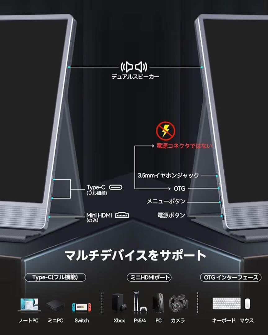 Intehill ポータブルモニター 15.6インチ　U15NA 新品未使用