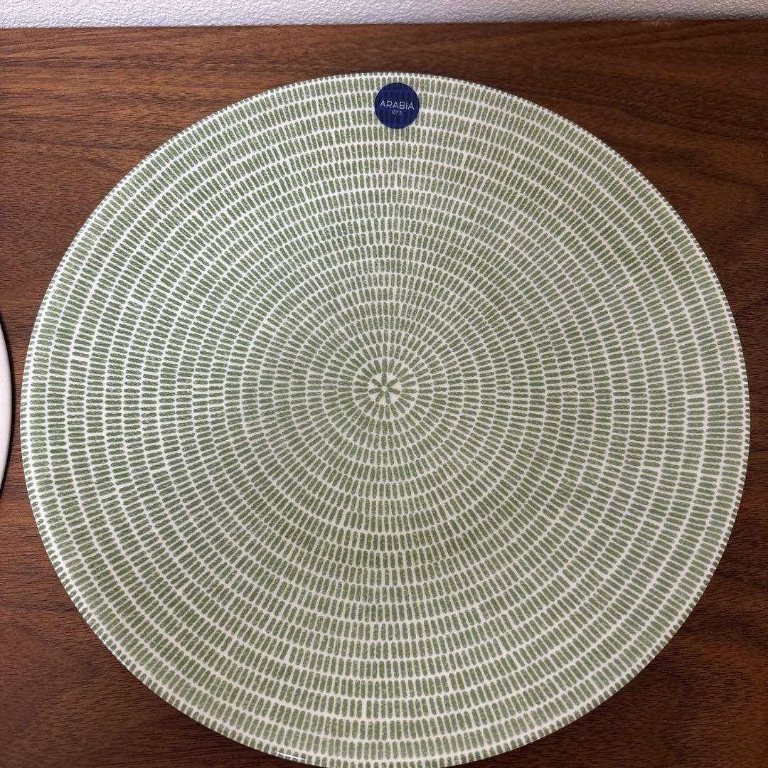 ARABIA 24h グリーン avec 20cm プレート　2枚セット