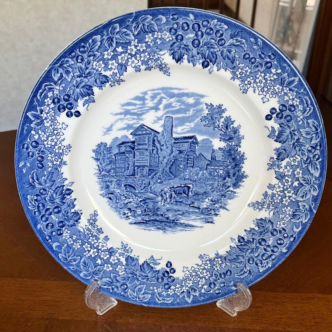 【美品】英国製　ウェッジウッド★ロマンチックイングランド★ディナー皿　4枚