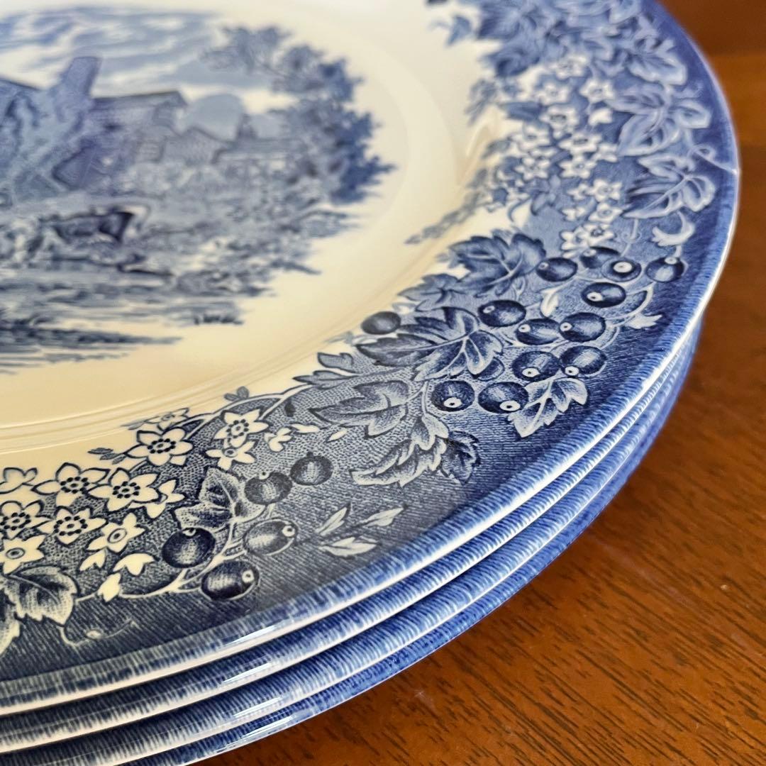 【美品】英国製　ウェッジウッド★ロマンチックイングランド★ディナー皿　4枚