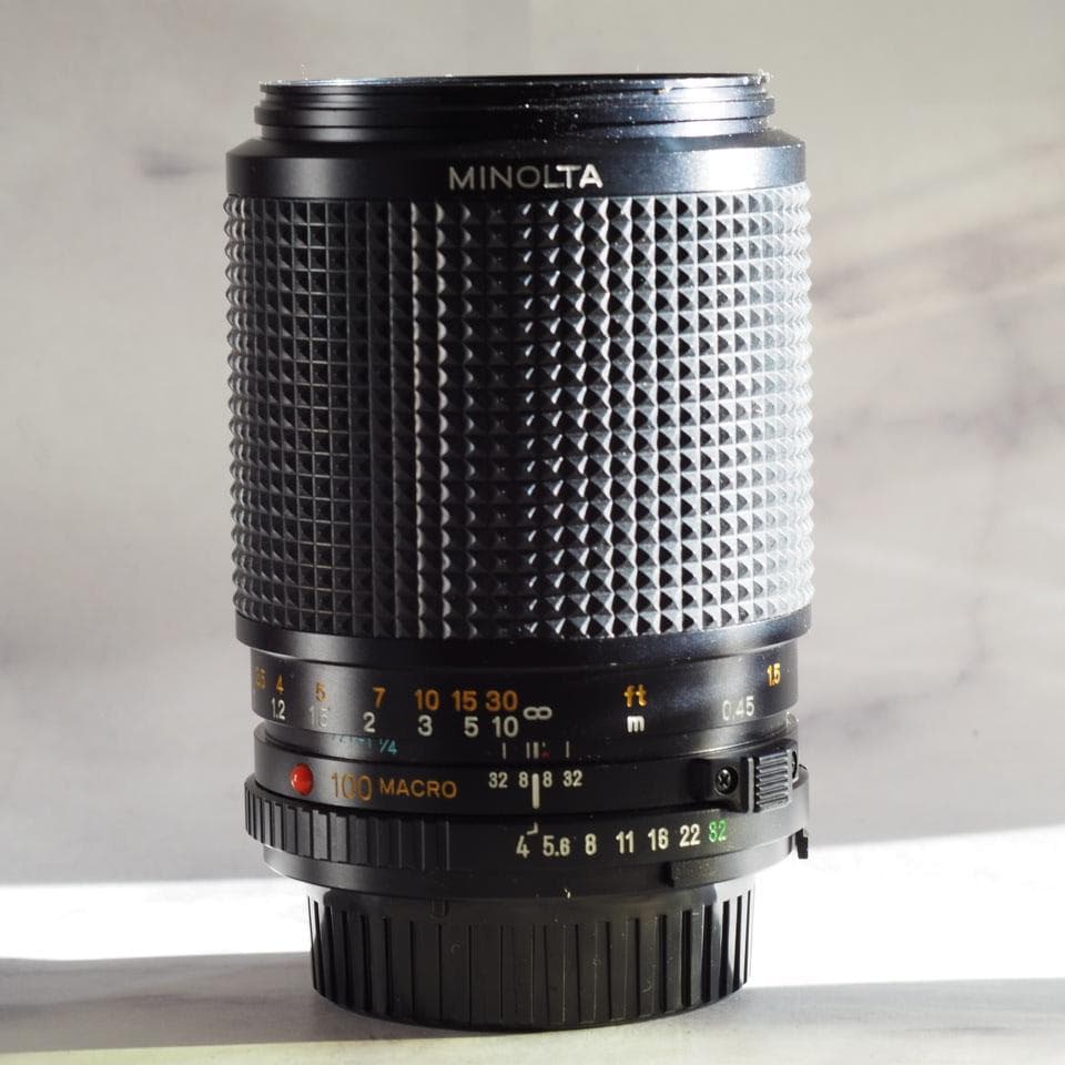 【光学良好】 ミノルタ New MD Macro 100mm f4 マクロ