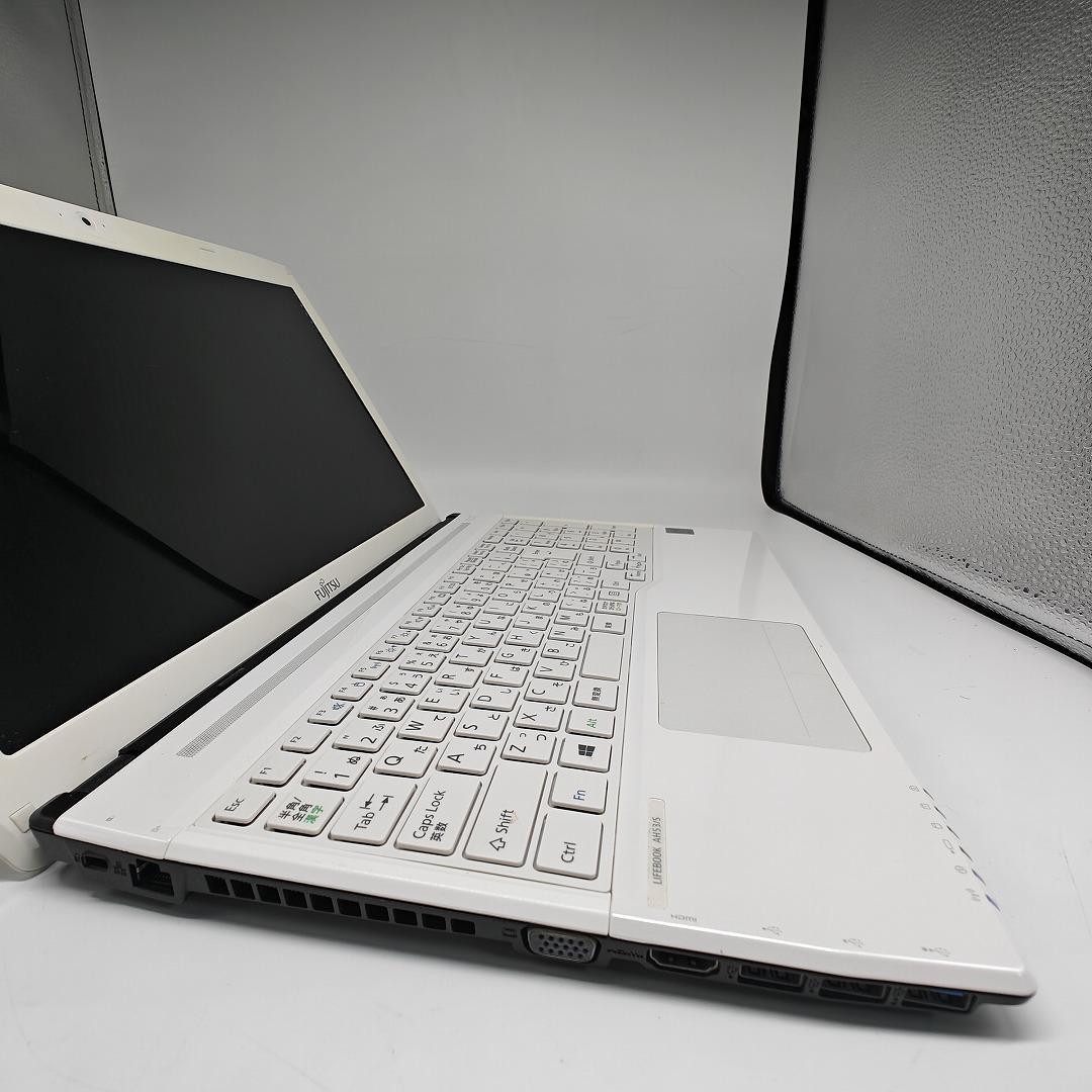 【富士通】AH53 高性能i7 SSD256GB 8GB ホワイト ノートPC