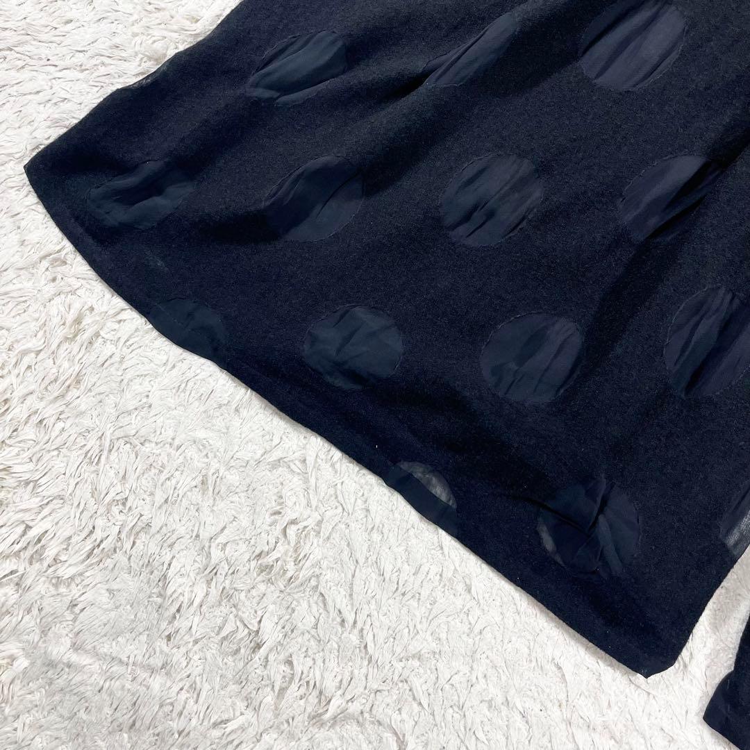 ✨美品　ヨウジヤマモト プリュスノアール　ガウチョパンツ　巻きパンツ　水玉　3