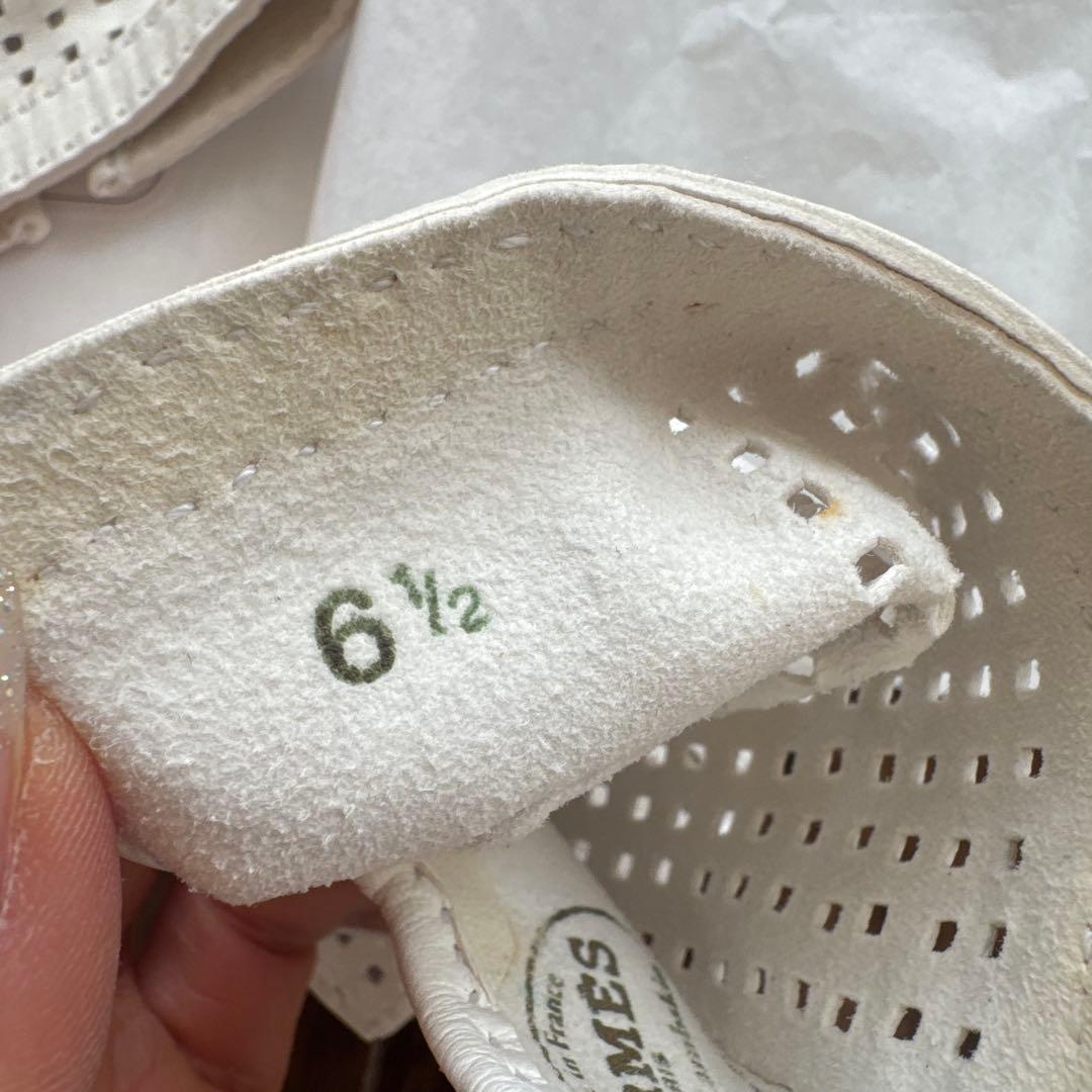 HERMES ホワイトメッシュグローブ