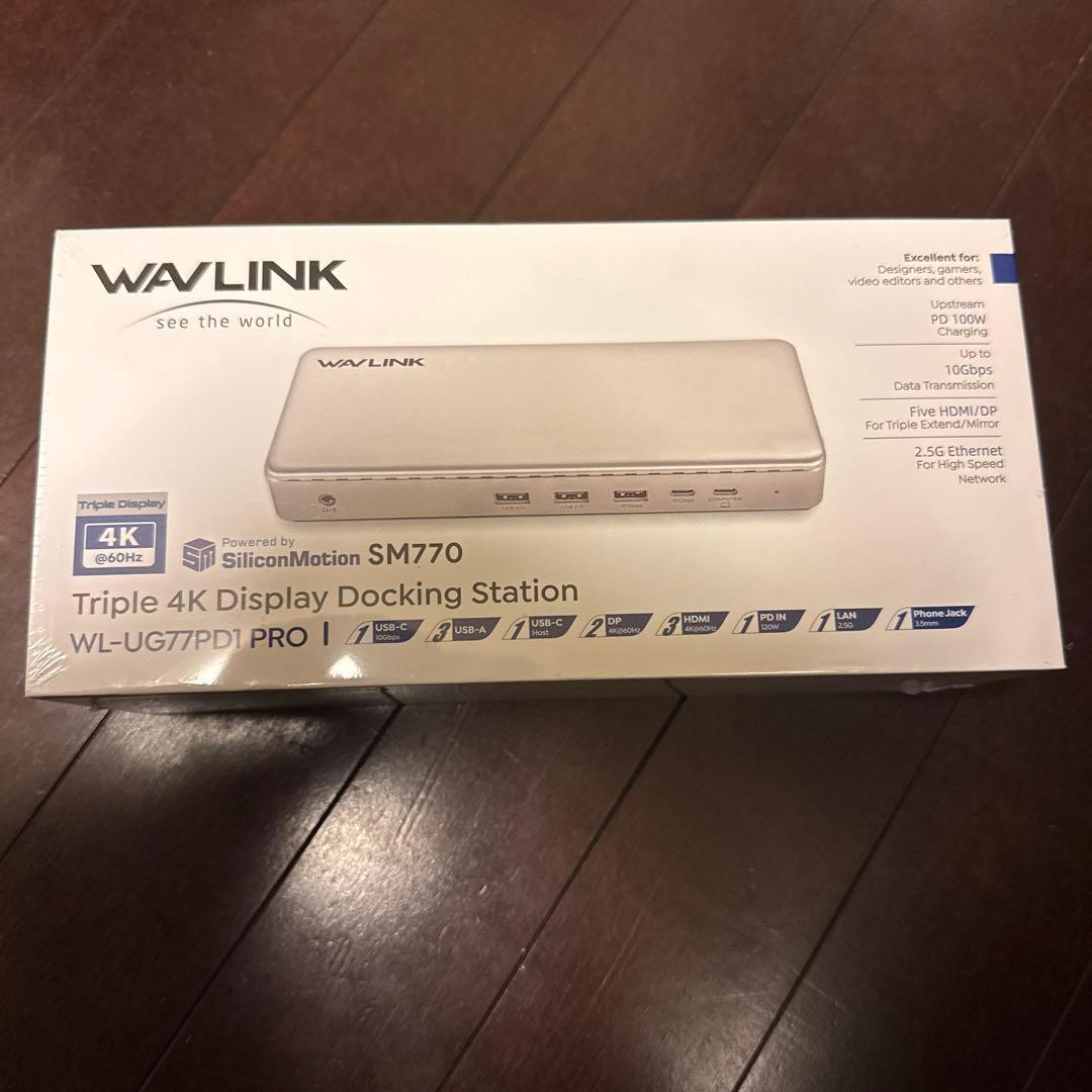 WAVLINK DisplayLink対応 トリプル4K@60Hz