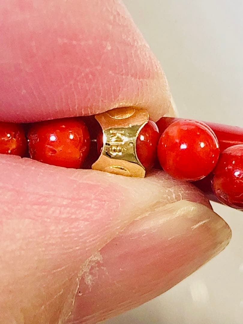 NO-834 k18YG赤枝珊瑚ネックレス