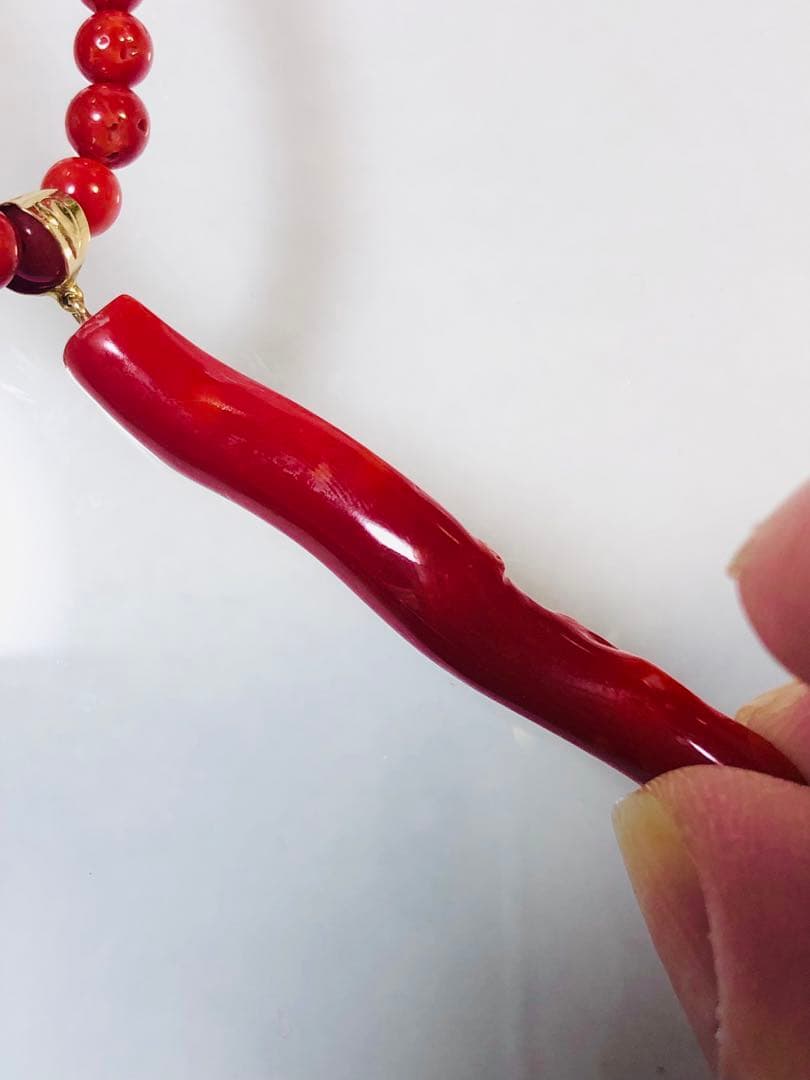 NO-834 k18YG赤枝珊瑚ネックレス