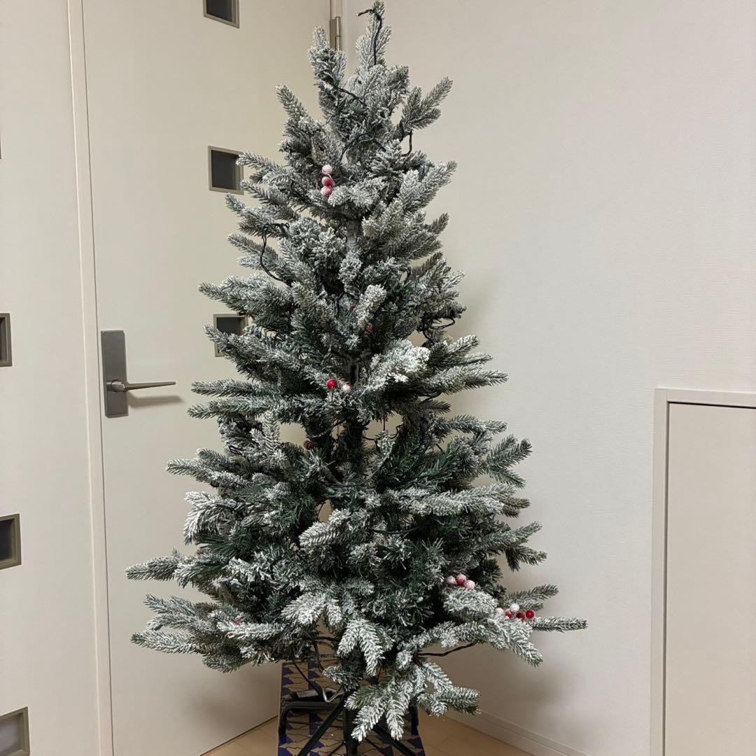 Francfranc クリスマスツリー　LED付き　スノー　120cm